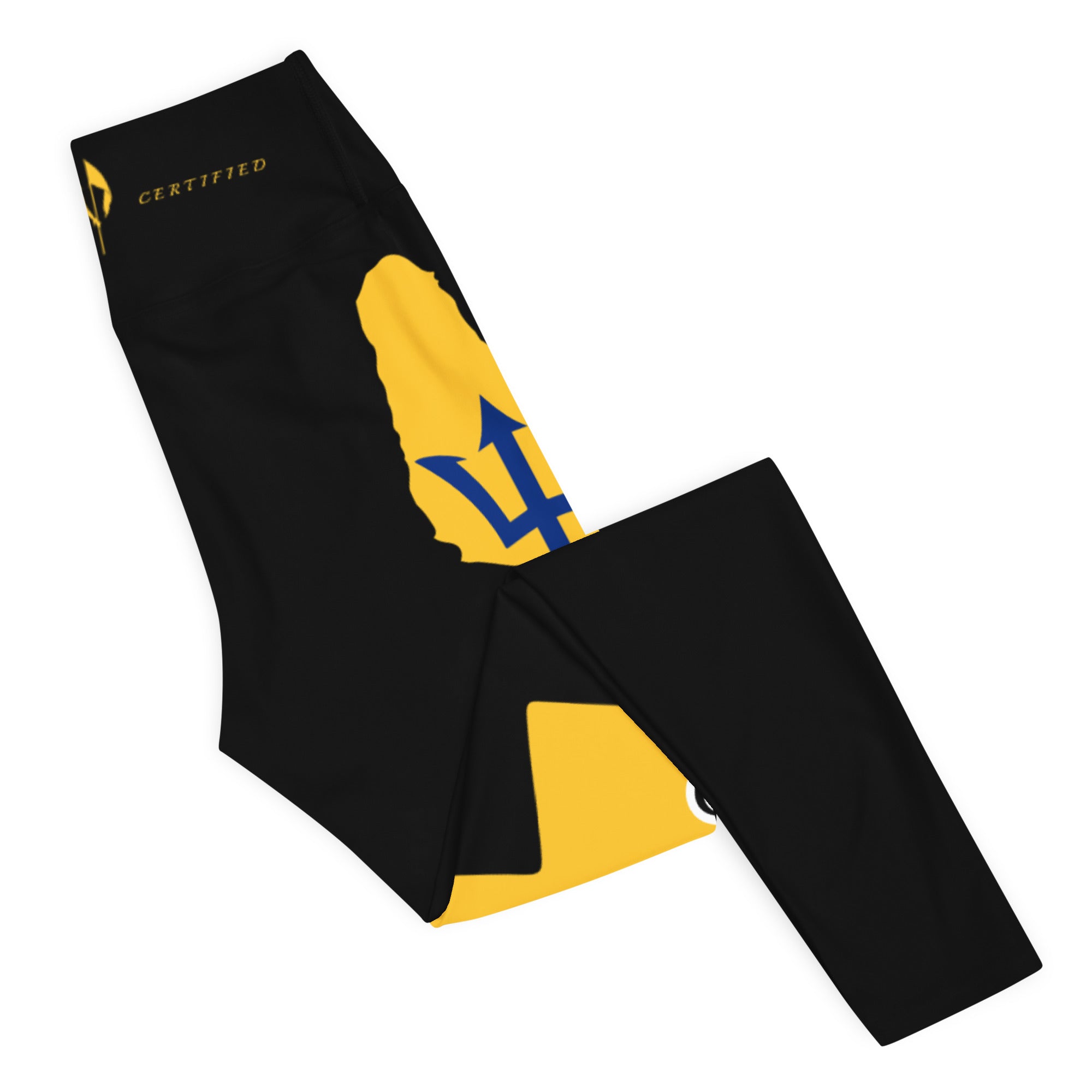 Barbados Flag Yoga Leggings-Fete Massive