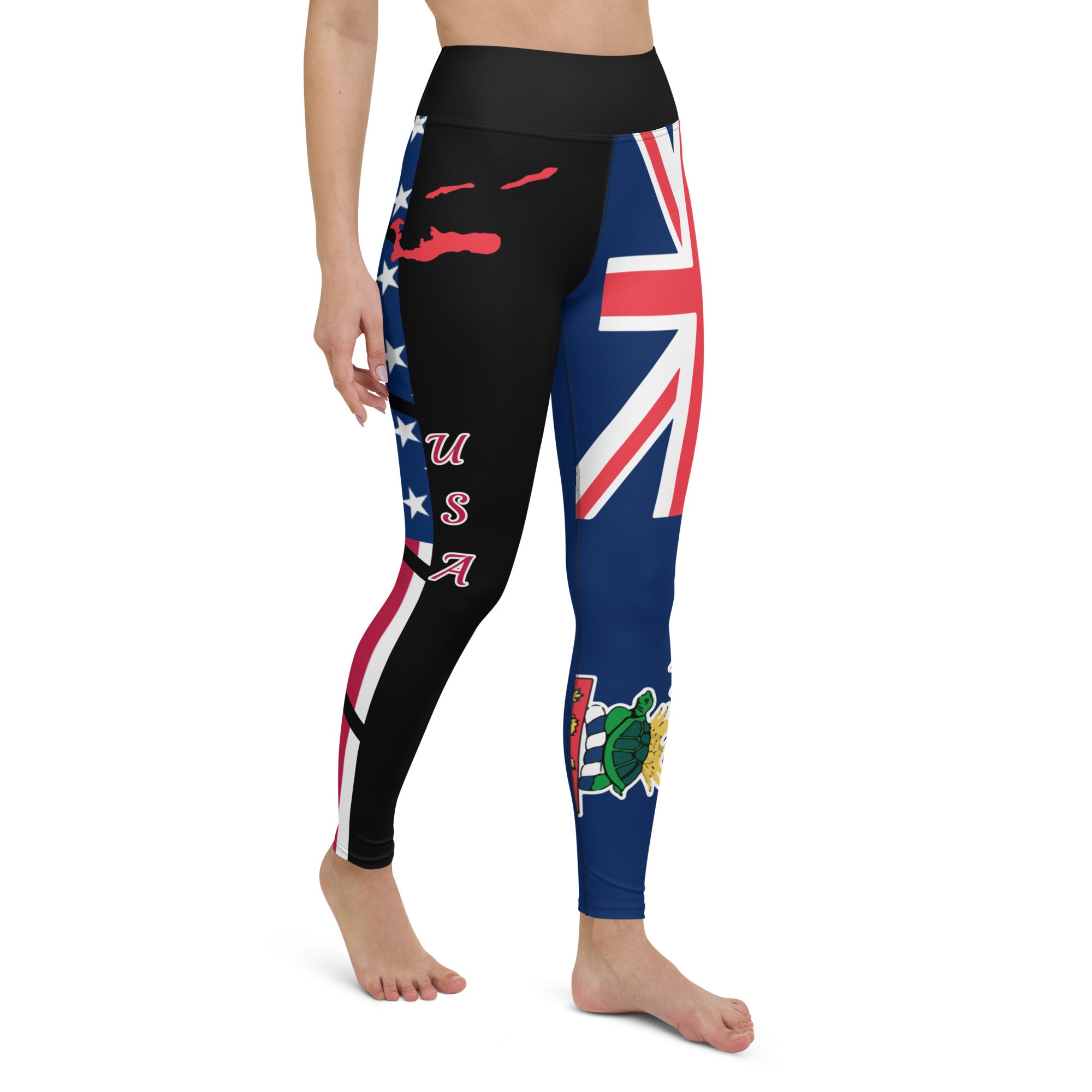 Cayman Islands USA Yoga Leggings-Fete Massive