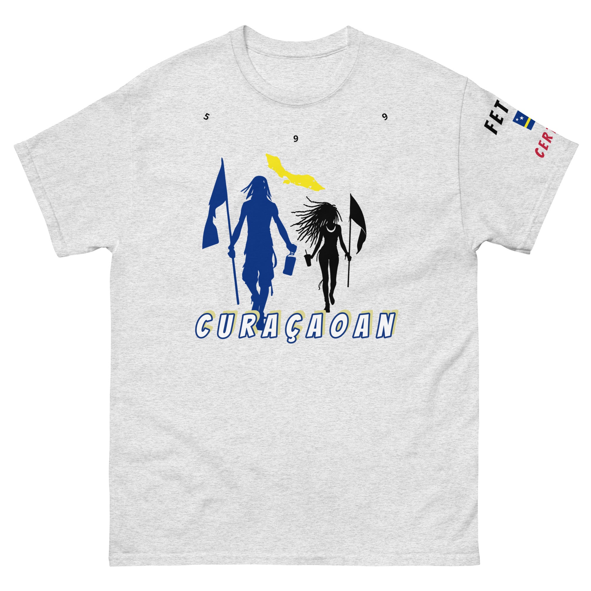 Curacao Flag Mon/Gyal Tee-Fete Massive