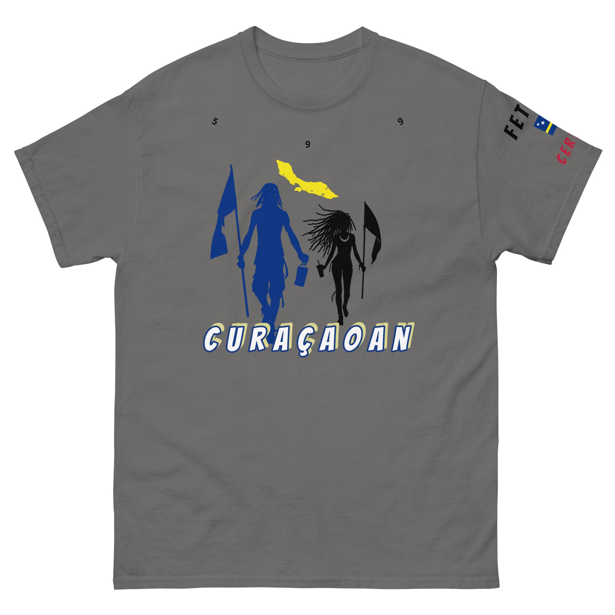 Curacao Flag Mon/Gyal Tee-Fete Massive
