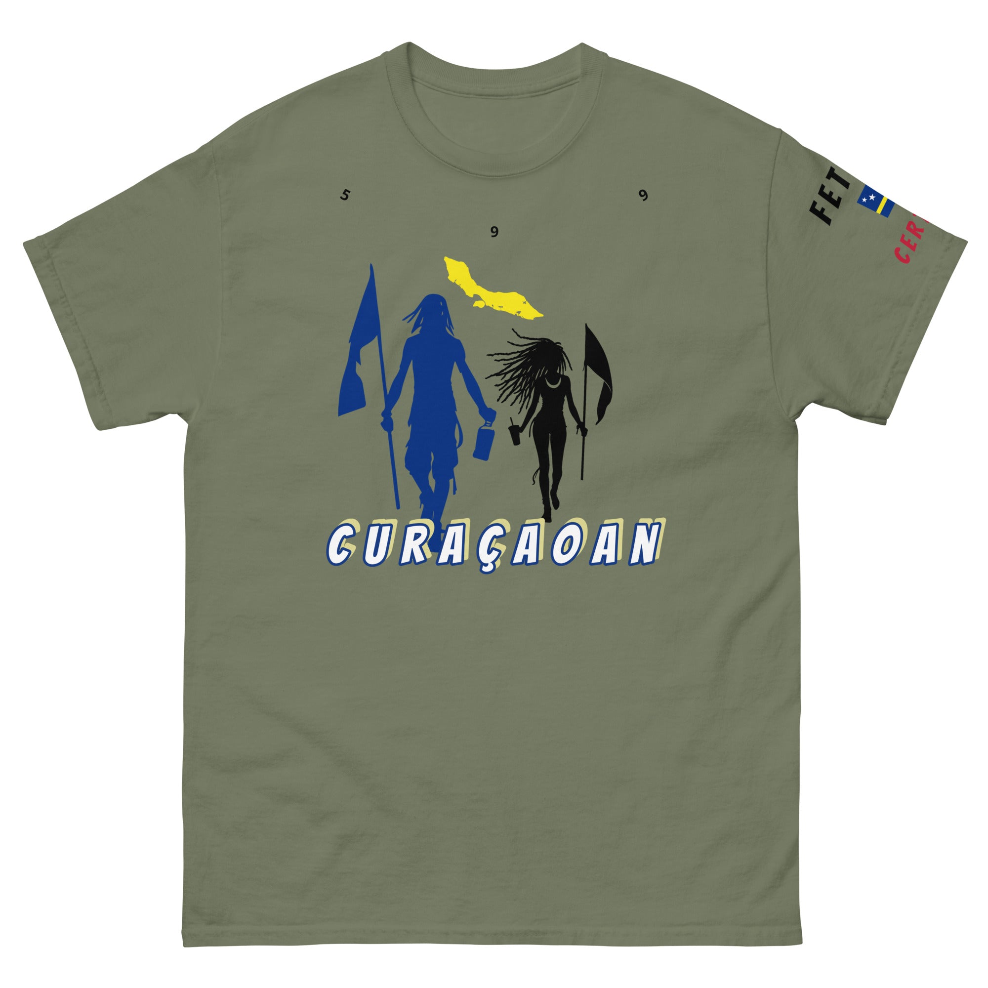 Curacao Flag Mon/Gyal Tee-Fete Massive