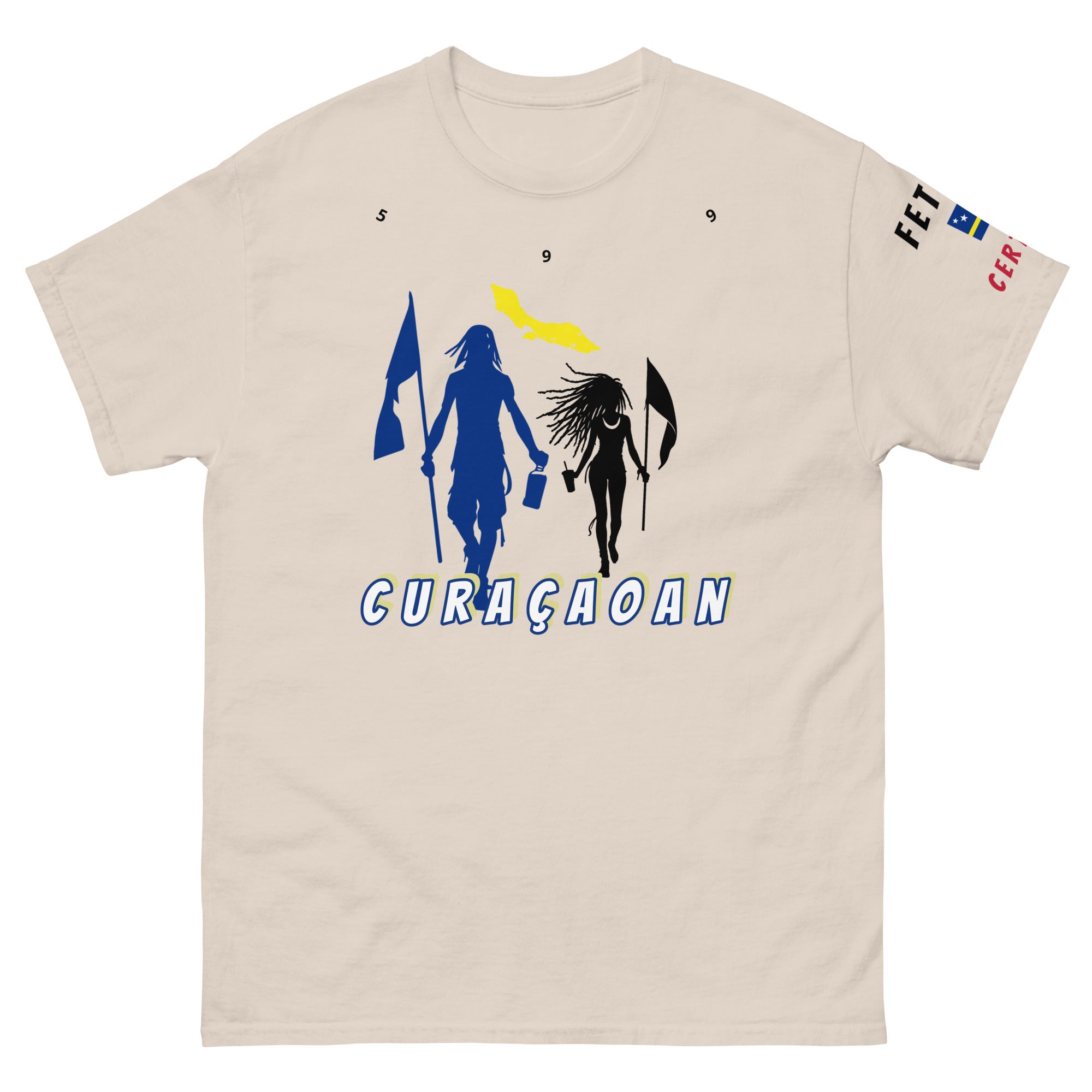 Curacao Flag Mon/Gyal Tee-Fete Massive