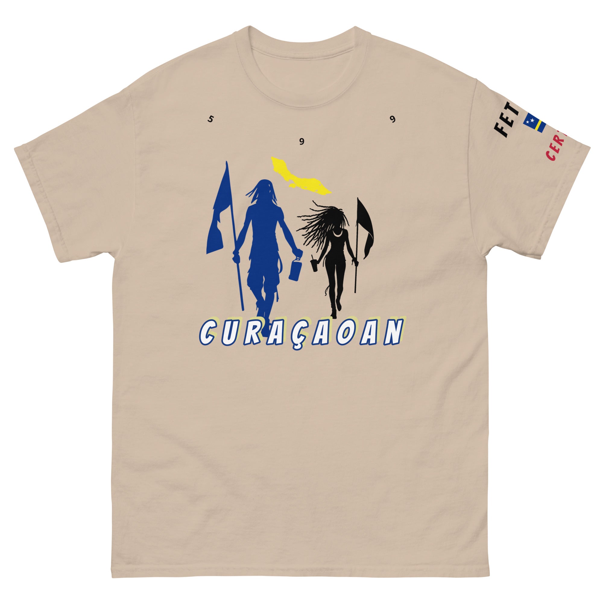 Curacao Flag Mon/Gyal Tee-Fete Massive