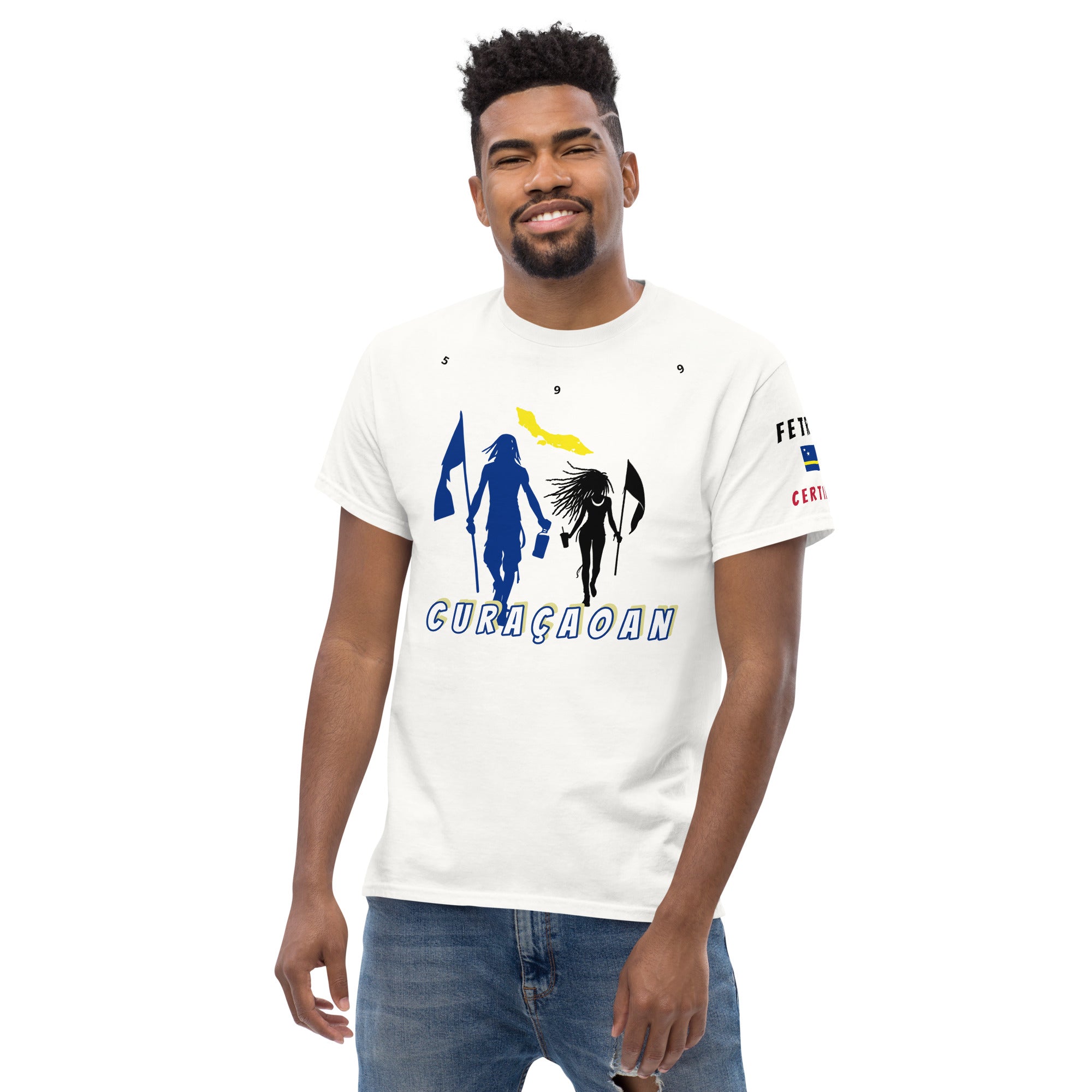 Curacao Flag Mon/Gyal Tee-Fete Massive