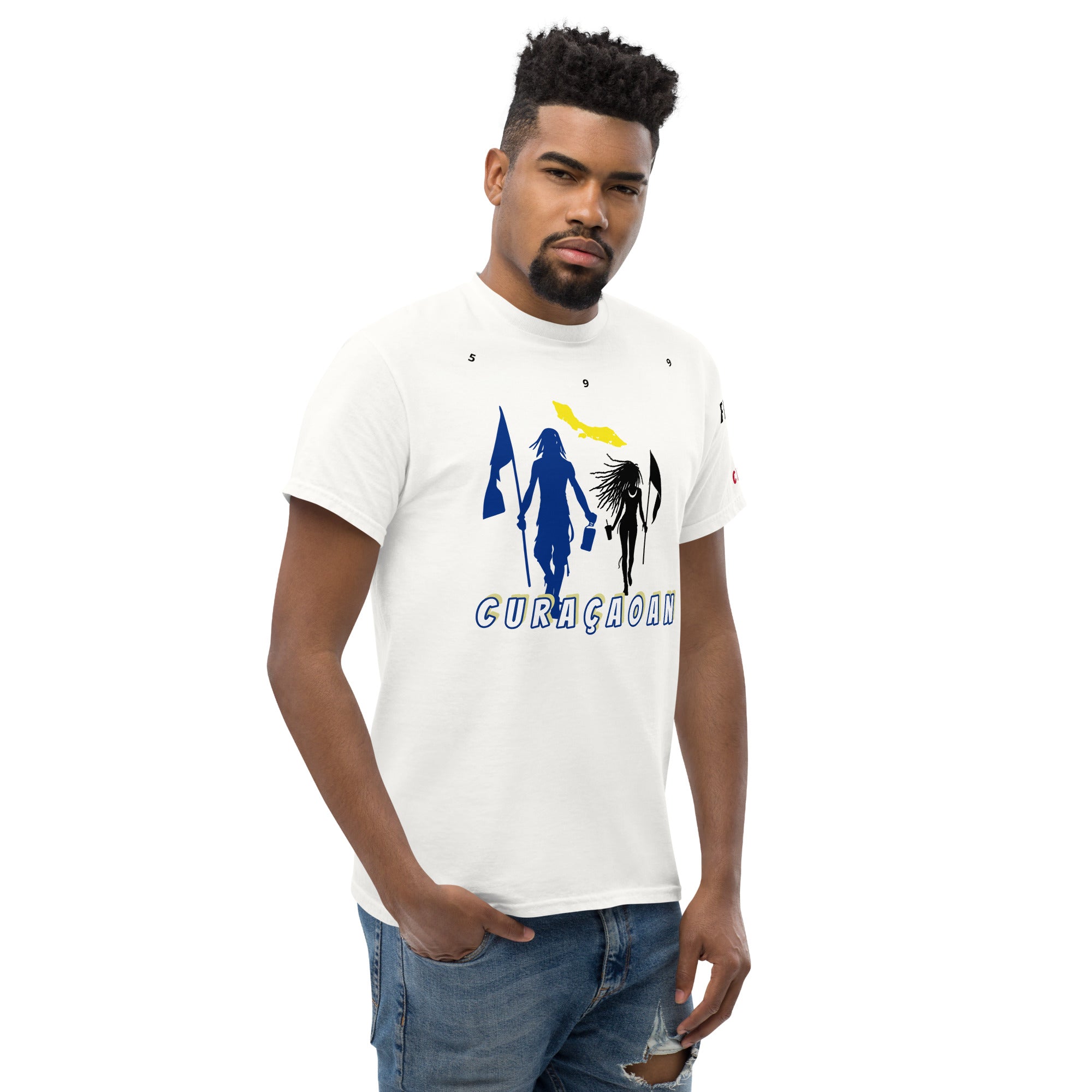Curacao Flag Mon/Gyal Tee-Fete Massive