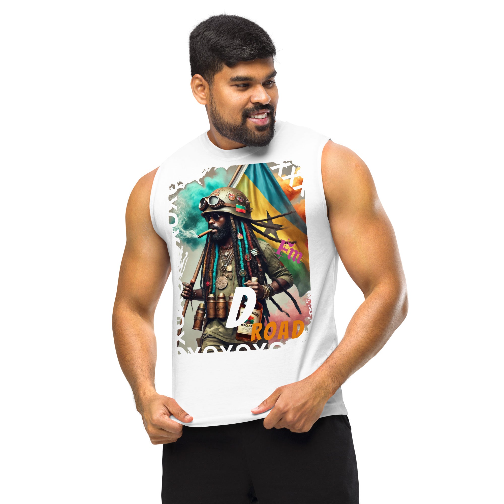 "D Road" Shell Fete Massive designer Muscle Shirt-Fete Massive