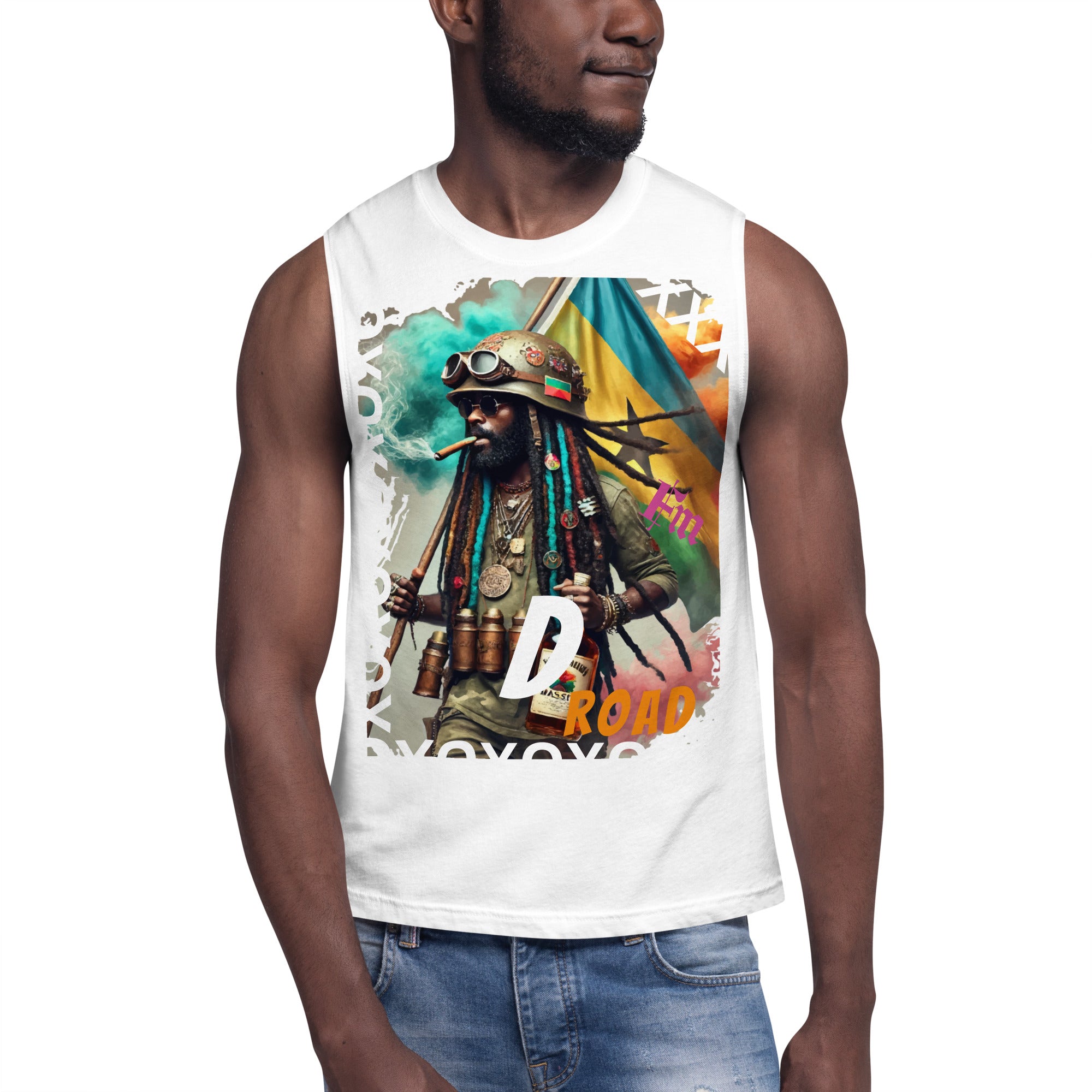 "D Road" Shell Fete Massive designer Muscle Shirt-Fete Massive