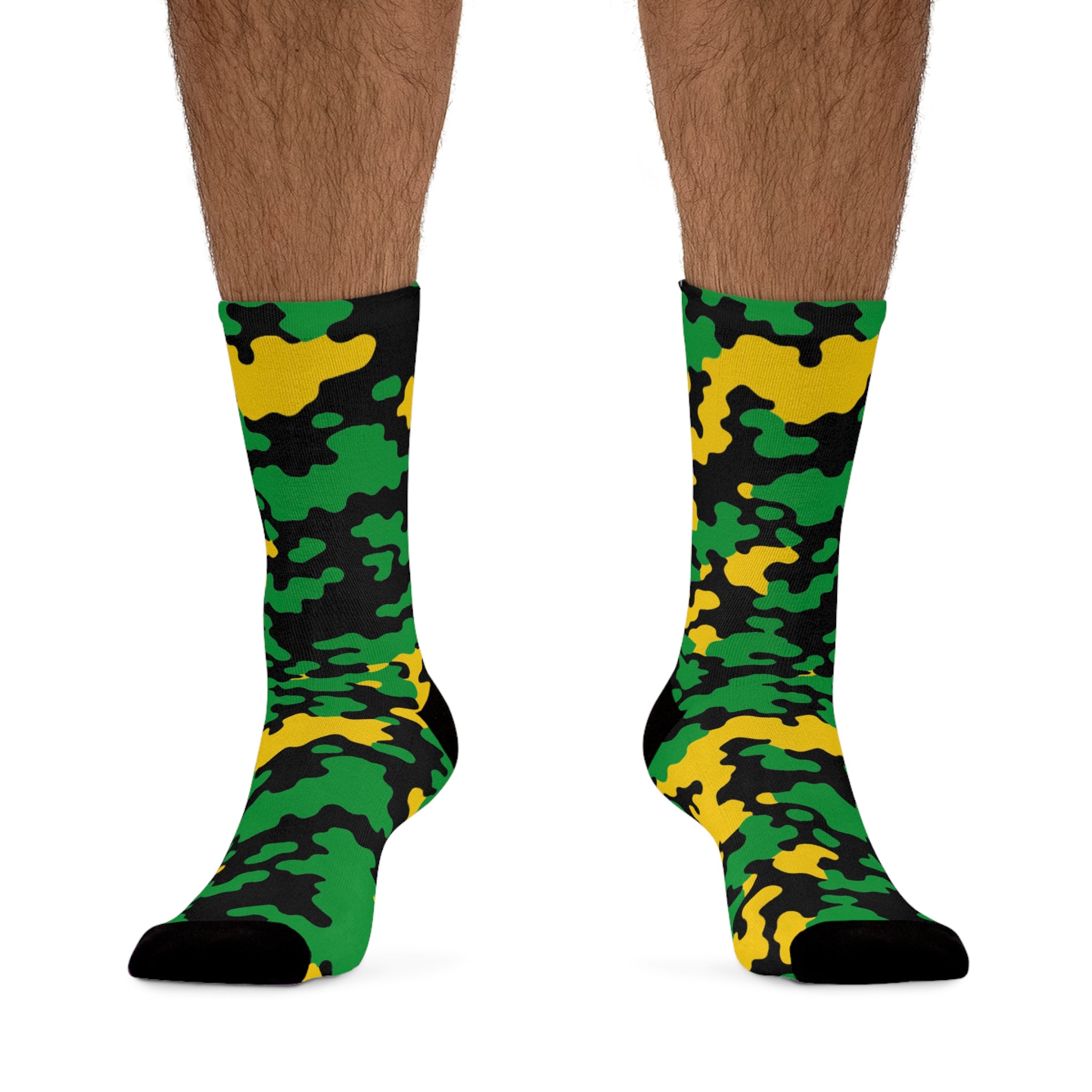 Jamaica Flag CAMO Poly Socks-Fete Massive