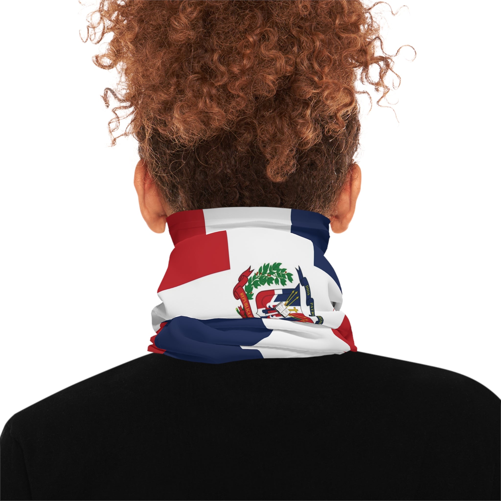 High Quality Dominica Republic Flag Lightweight Neck Gaiter-Fete Massive
