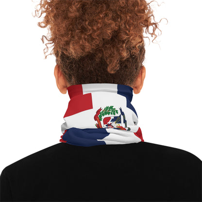 High Quality Dominica Republic Flag Lightweight Neck Gaiter-Fete Massive