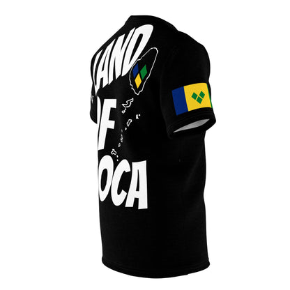 Land Of Soca Unisex Tee with Saint Vincent Flag - Various Sizes & Colors Available-Fete Massive
