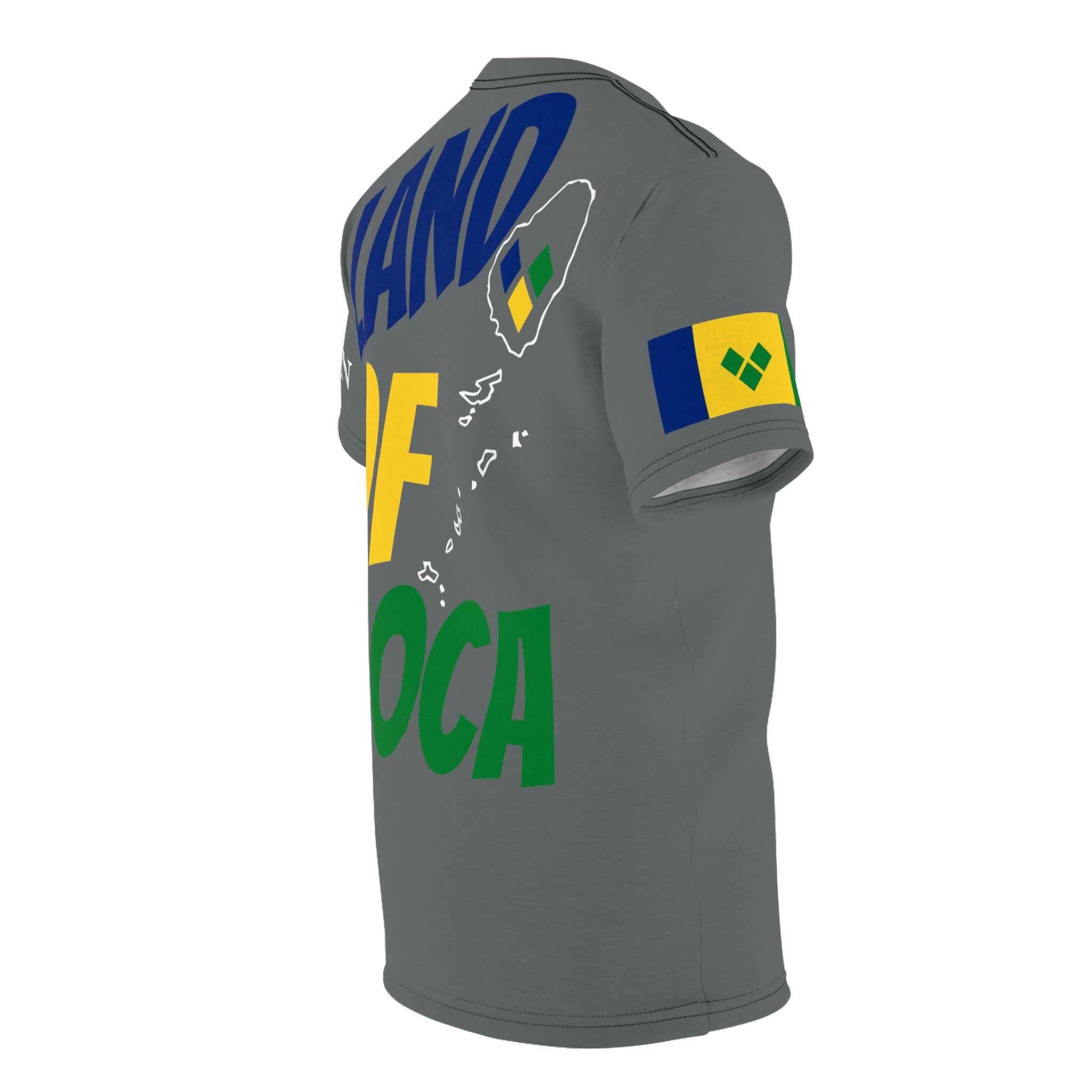 Land Of Soca Unisex Tee with Saint Vincent Flag - Various Sizes & Colors Available-Fete Massive