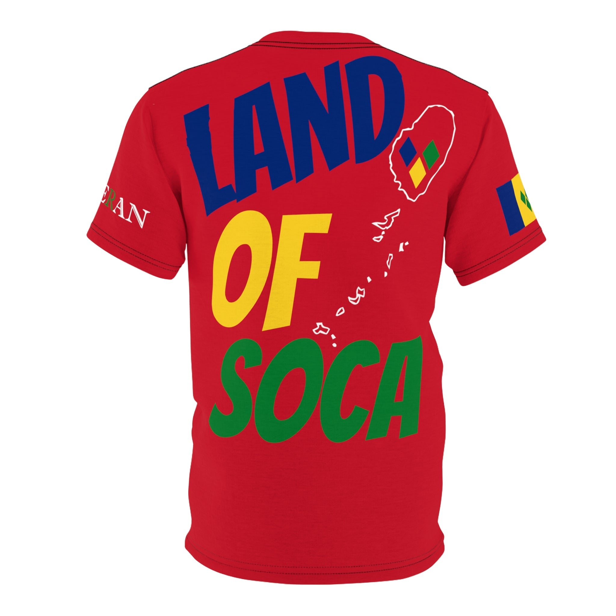 Land Of Soca Unisex Tee with Saint Vincent Flag - Various Sizes & Colors Available-Fete Massive