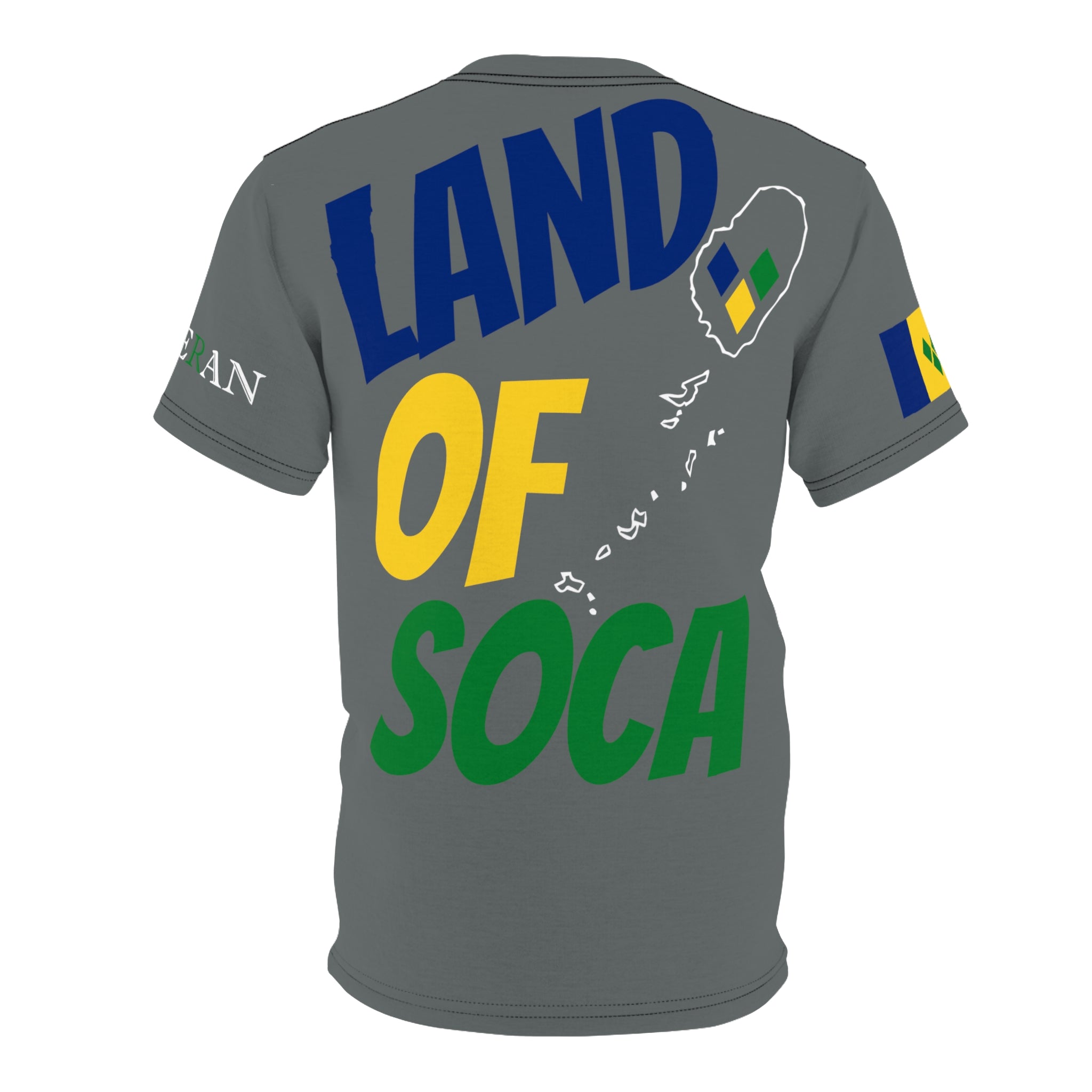 Land Of Soca Unisex Tee with Saint Vincent Flag - Various Sizes & Colors Available-Fete Massive
