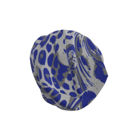 Laurel Wildcats Beanie Blue White & Grey Print