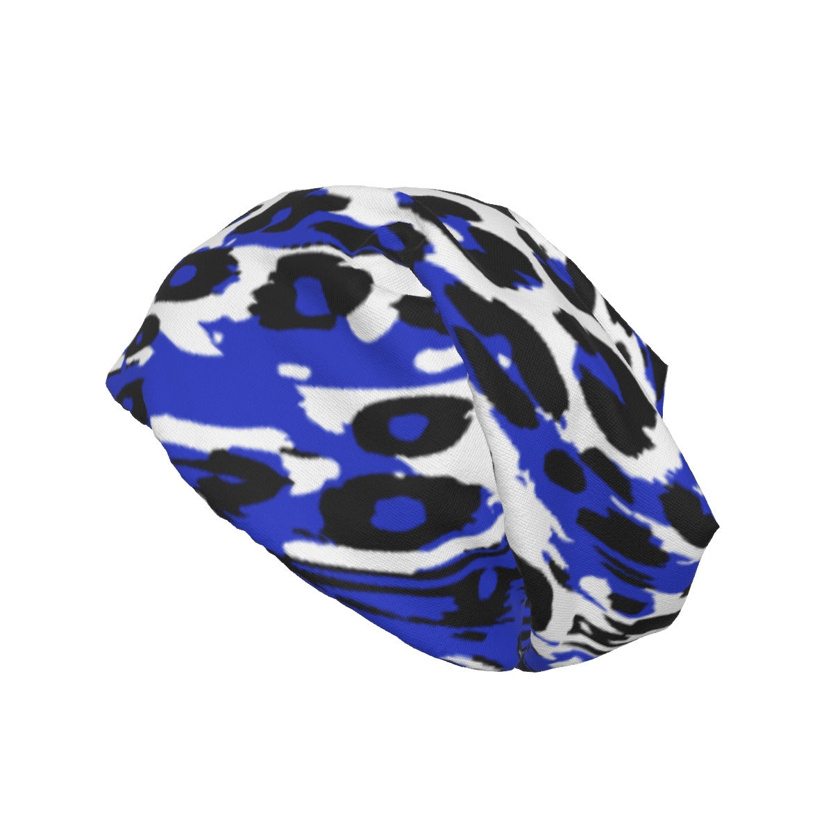 Laurel Wildcats Beanie Blue White & Black Print