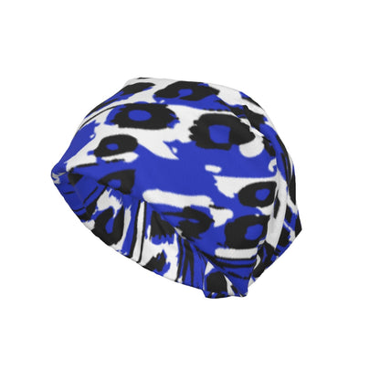 Laurel Wildcats Beanie Blue White & Black Print