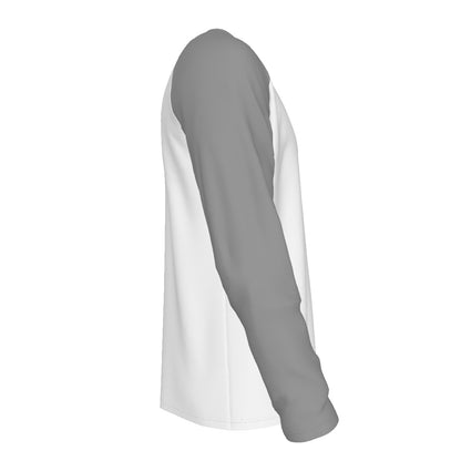 Laurel Wildcats Men's Raglan Long Sleeve T-Shirt White & Grey