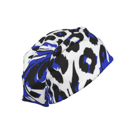 Laurel Wildcats Beanie Blue White & Black Print