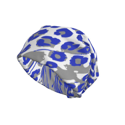 Laurel Wildcats Beanie Blue White & Grey Print
