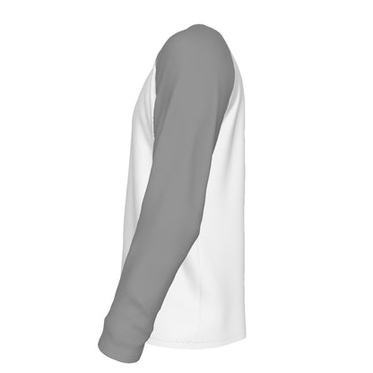 Laurel Wildcats Men's Raglan Long Sleeve T-Shirt White & Grey