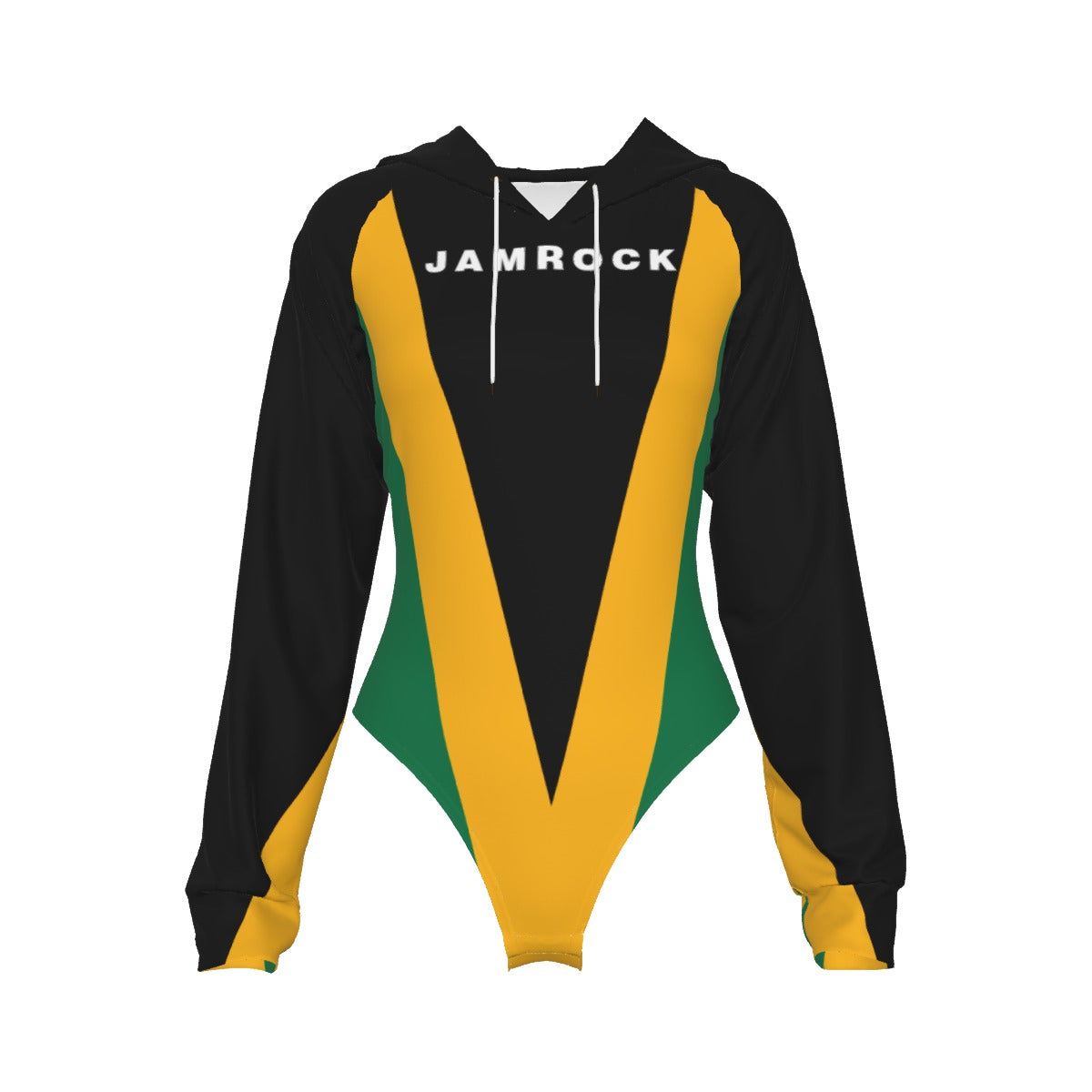 Women's Raglan Sleeve Hooded Bodysuit