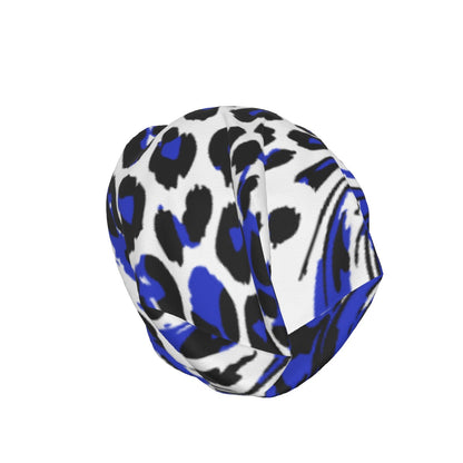 Laurel Wildcats Beanie Blue White & Black Print