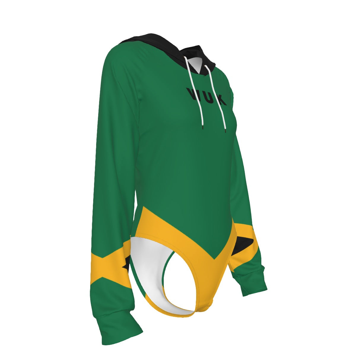 Women's Raglan Sleeve Hooded Bodysuit