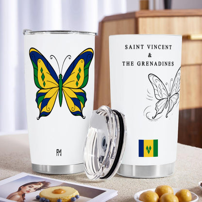 Saint Vincent & The Grenadines Custom Butterfly Tumbler