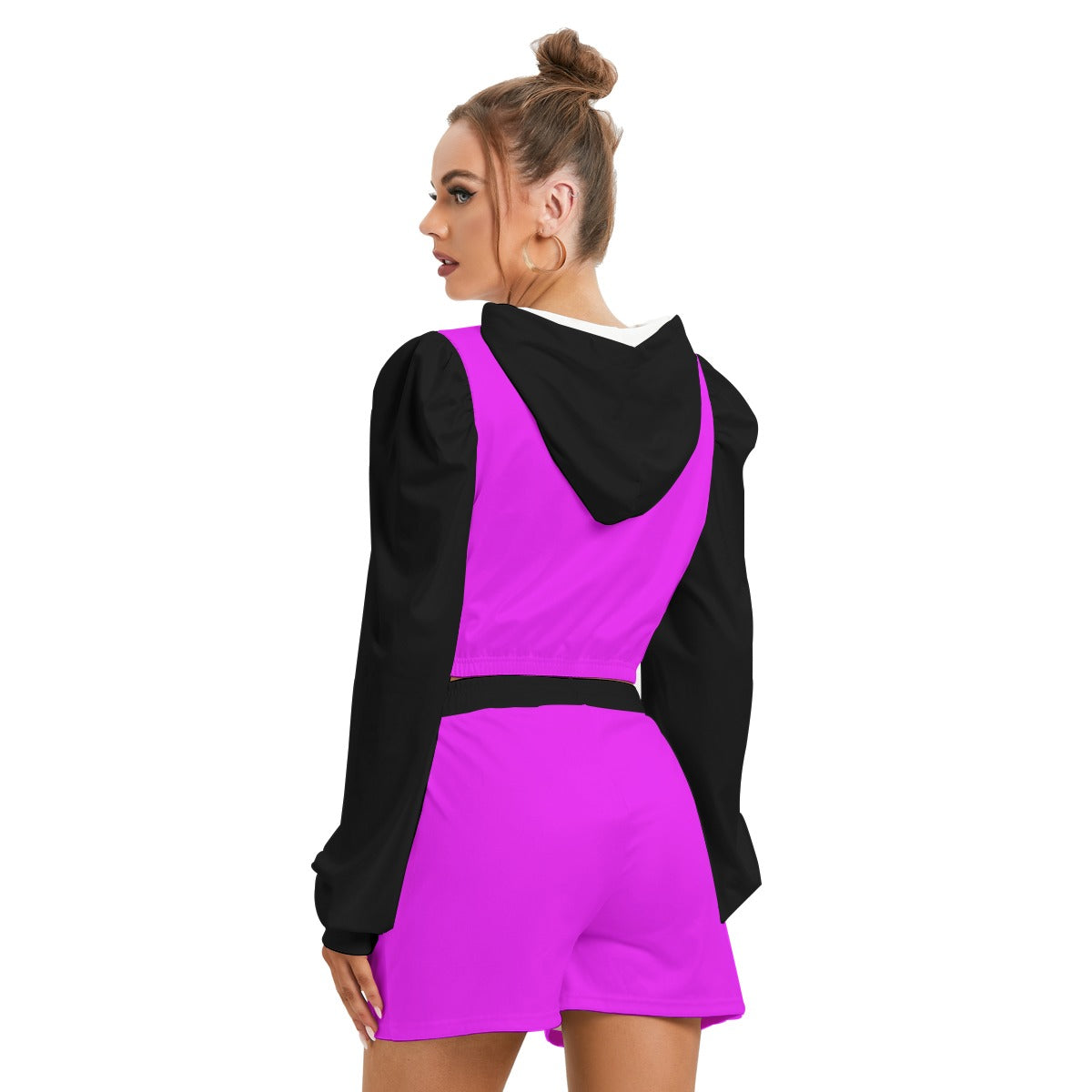 Women's Mirco Fleece Hoodie And Shorts Set