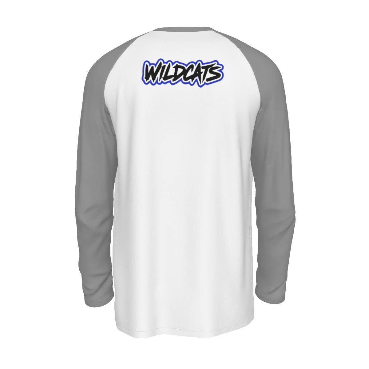 Laurel Wildcats Men's Raglan Long Sleeve T-Shirt White & Grey