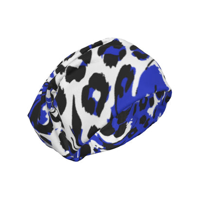 Laurel Wildcats Beanie Blue White & Black Print