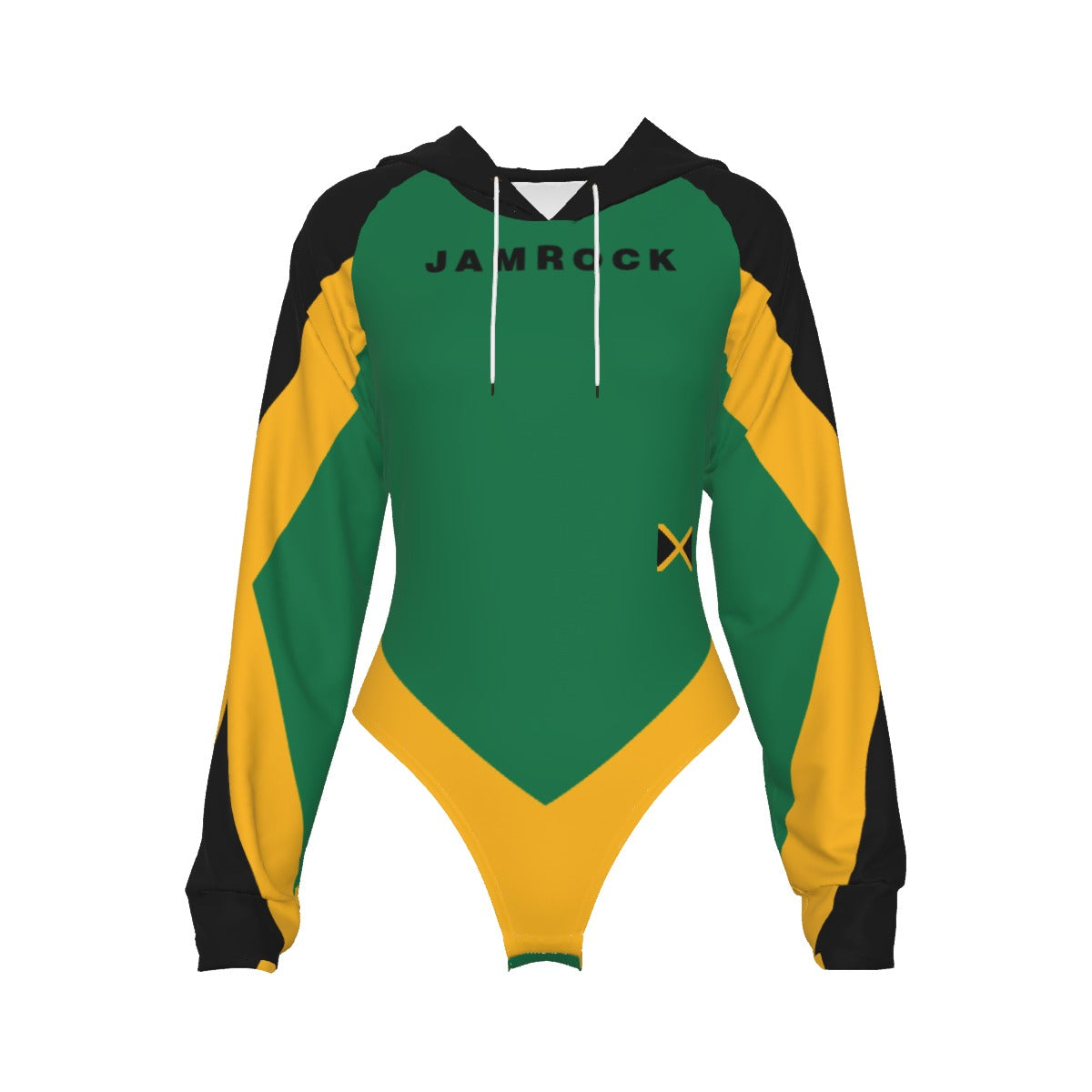 Raglan Sleeve Hooded Bodysuit
