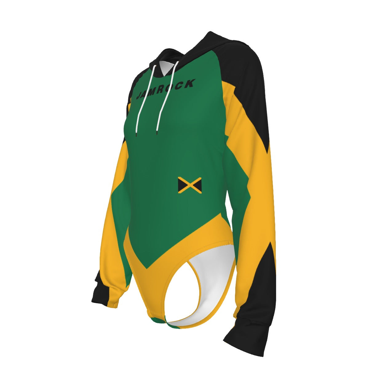 Raglan Sleeve Hooded Bodysuit