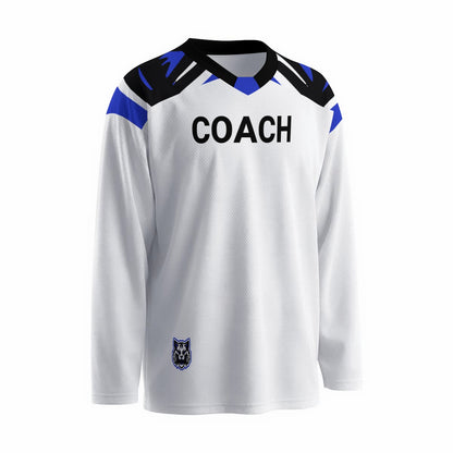 LW - COACH (front) White & Blue Team Jersey