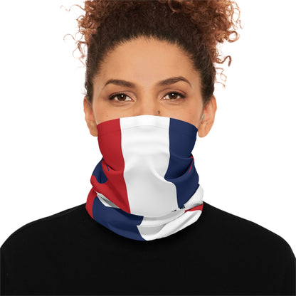 High Quality Dominica Republic Flag Lightweight Neck Gaiter-Fete Massive
