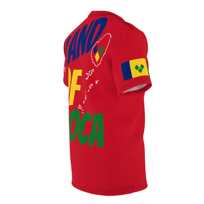 Land Of Soca Unisex Tee with Saint Vincent Flag - Various Sizes & Colors Available-Fete Massive