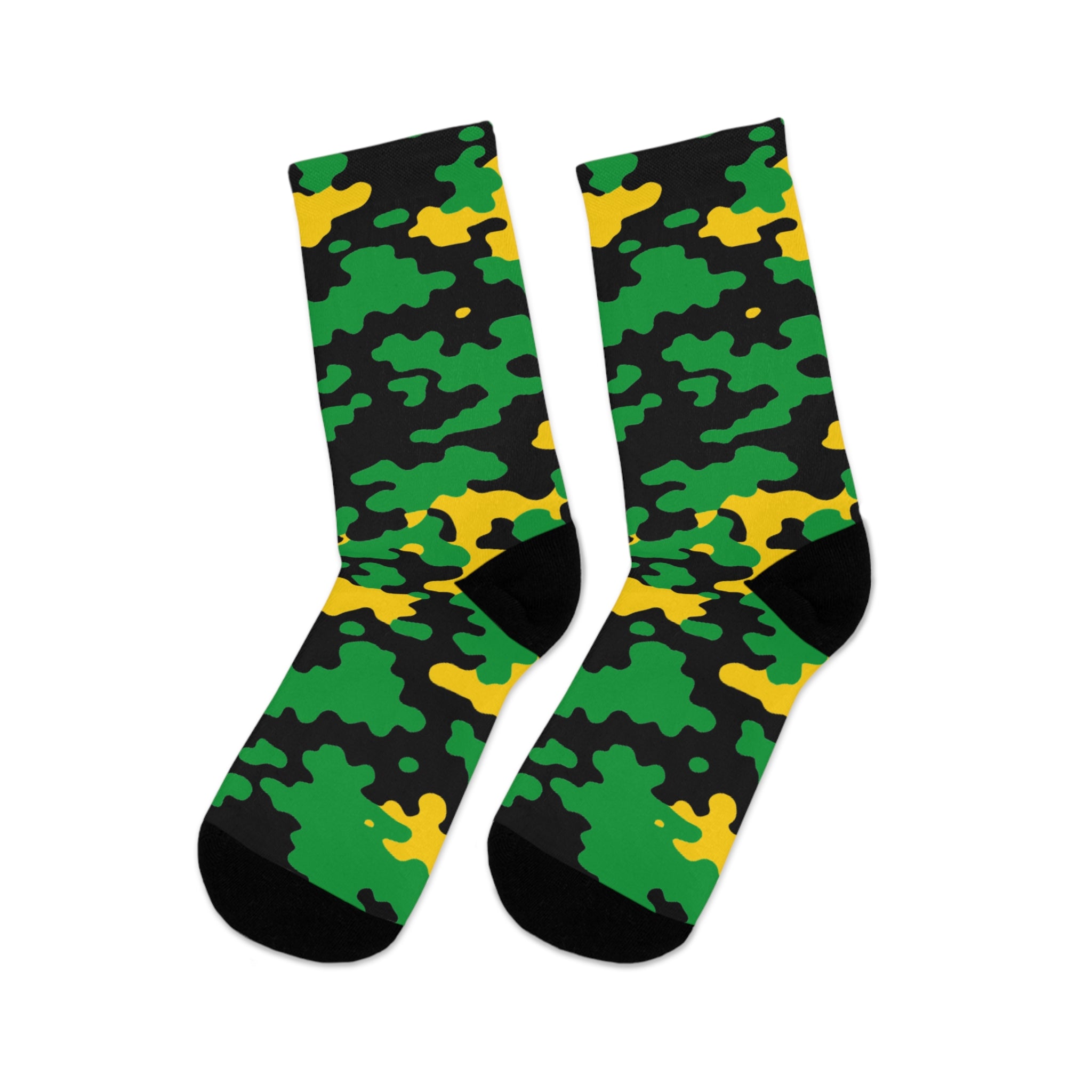 Jamaica Flag CAMO Poly Socks-Fete Massive