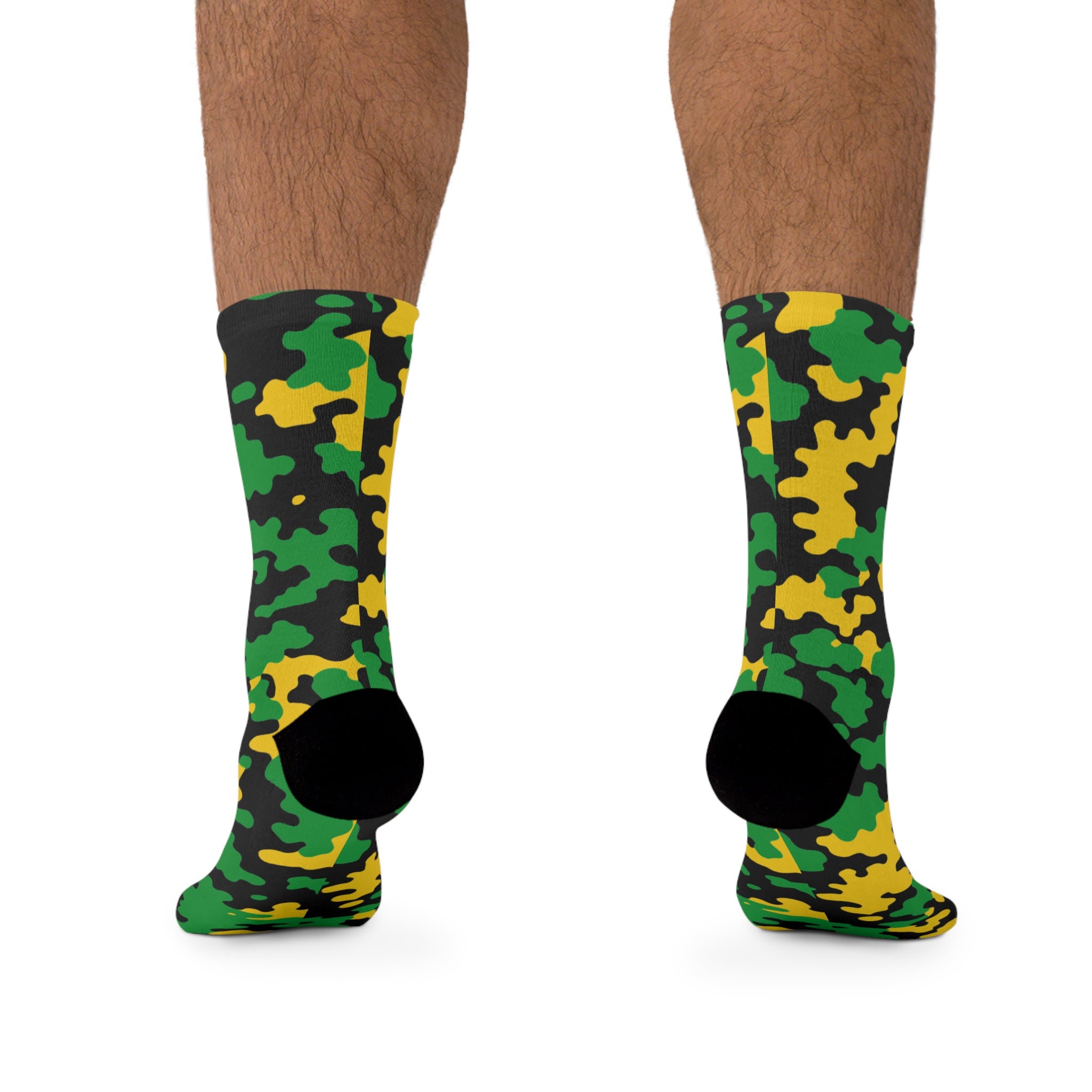 Jamaica Flag CAMO Poly Socks-Fete Massive