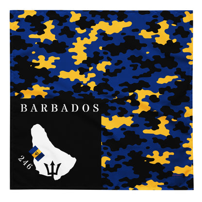 Barbados Island & Flag CAMO print bandana-Fete Massive