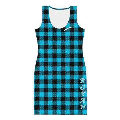 Rotan/Honduras Buffalo Plaid Bodycon dress-Fete Massive
