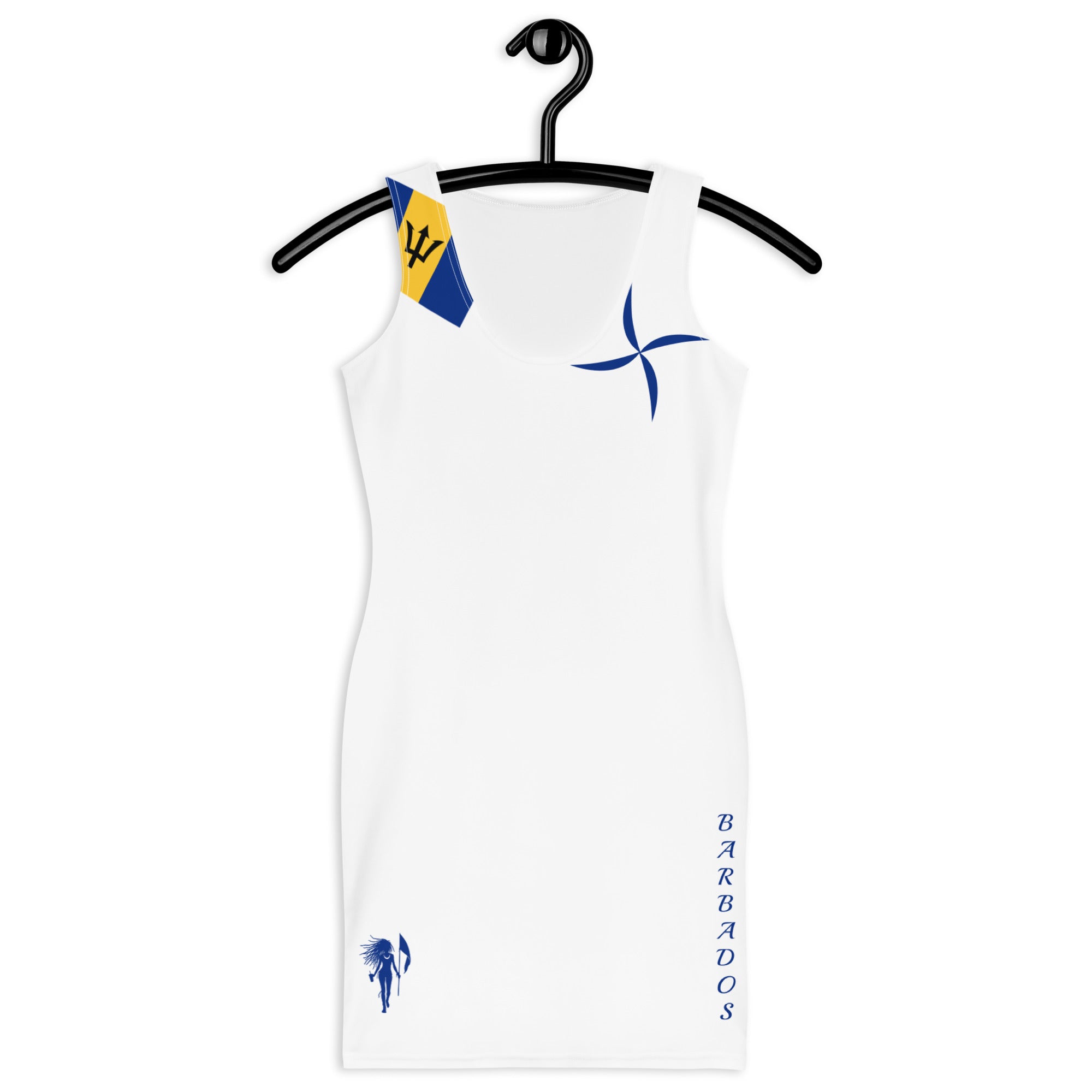 Barbados Bodycon dress (Off script White)-Fete Massive