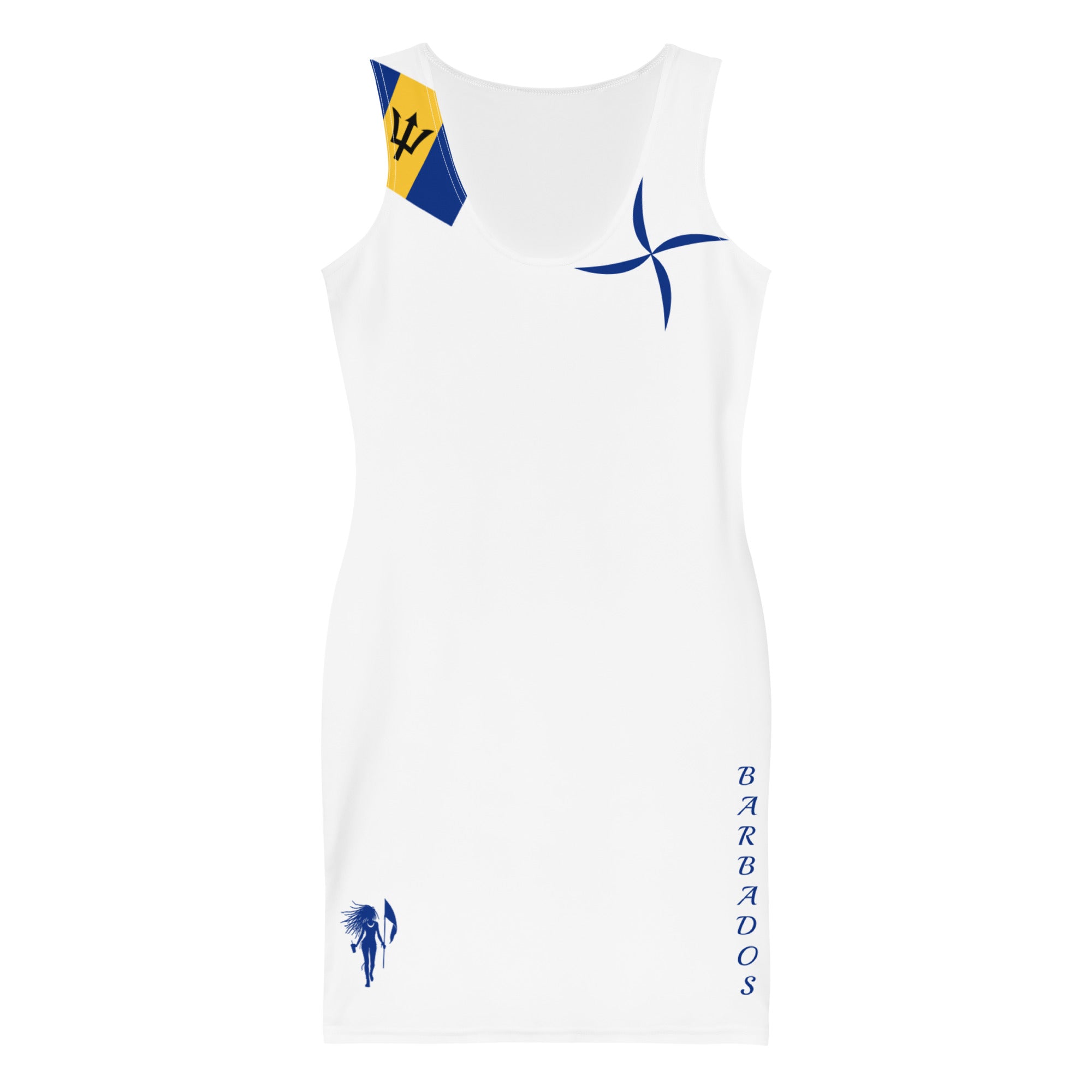 Barbados Bodycon dress (Off script White)-Fete Massive