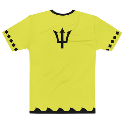 Barbados Men's t-shirt (Off script Yellow Green)-Fete Massive