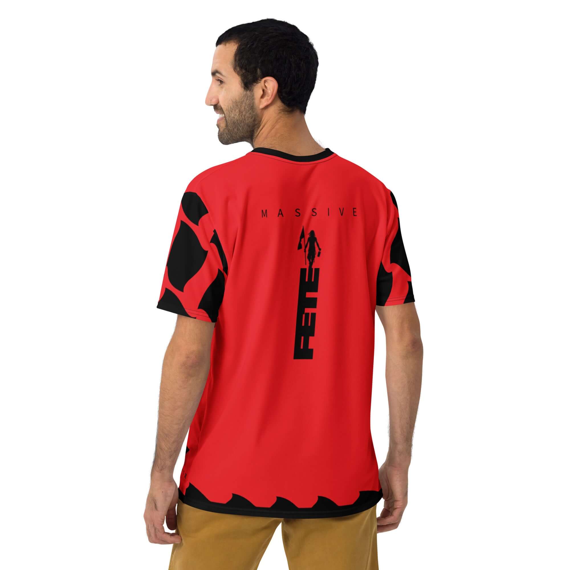 Antigua & Barbuda Off Script Men's t-shirt (Red)-Fete Massive