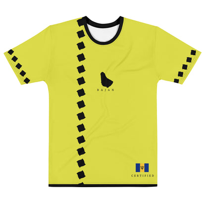 Barbados Men's t-shirt (Off script Yellow Green)-Fete Massive