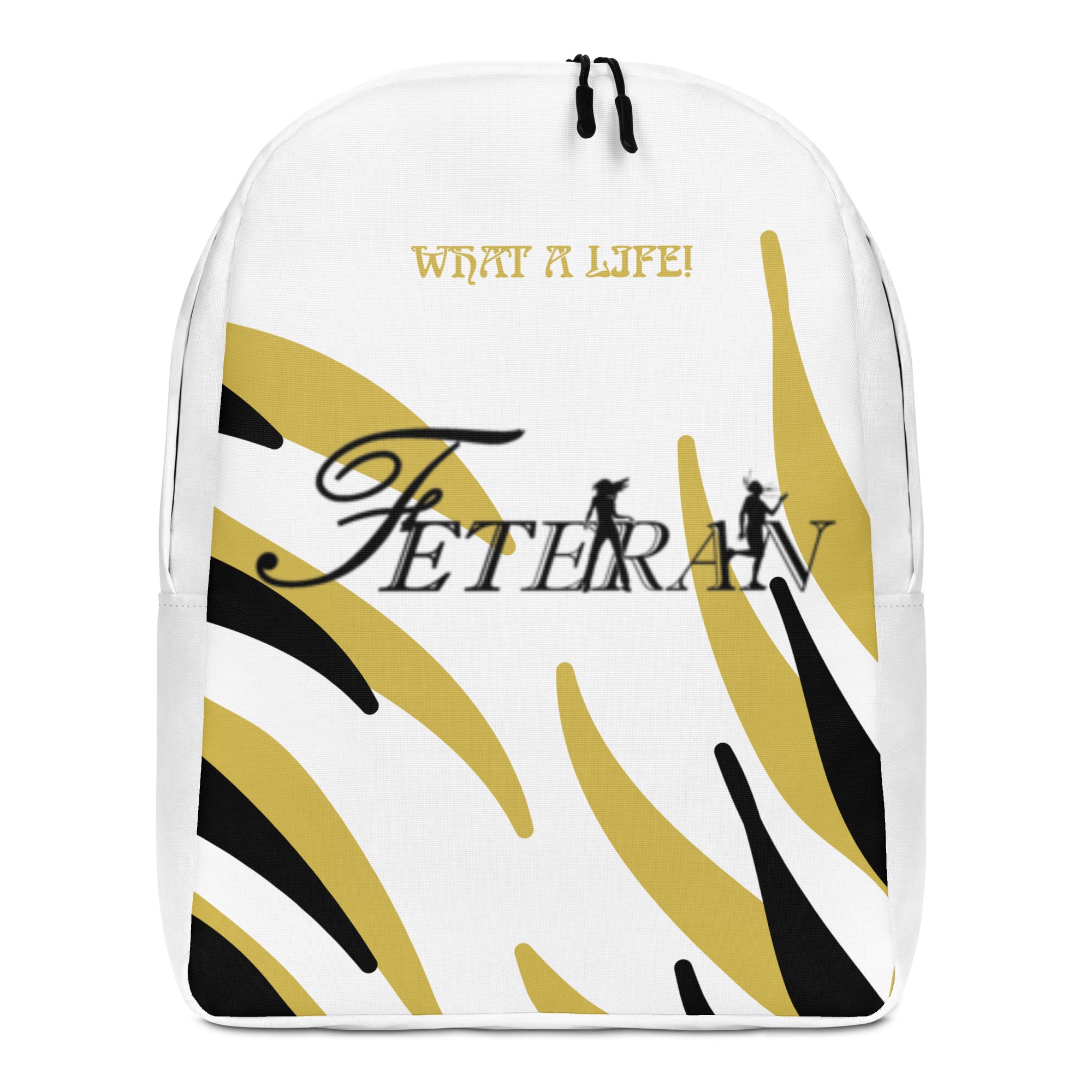 Feteran Black & Gold Minimalist Backpack-Fete Massive