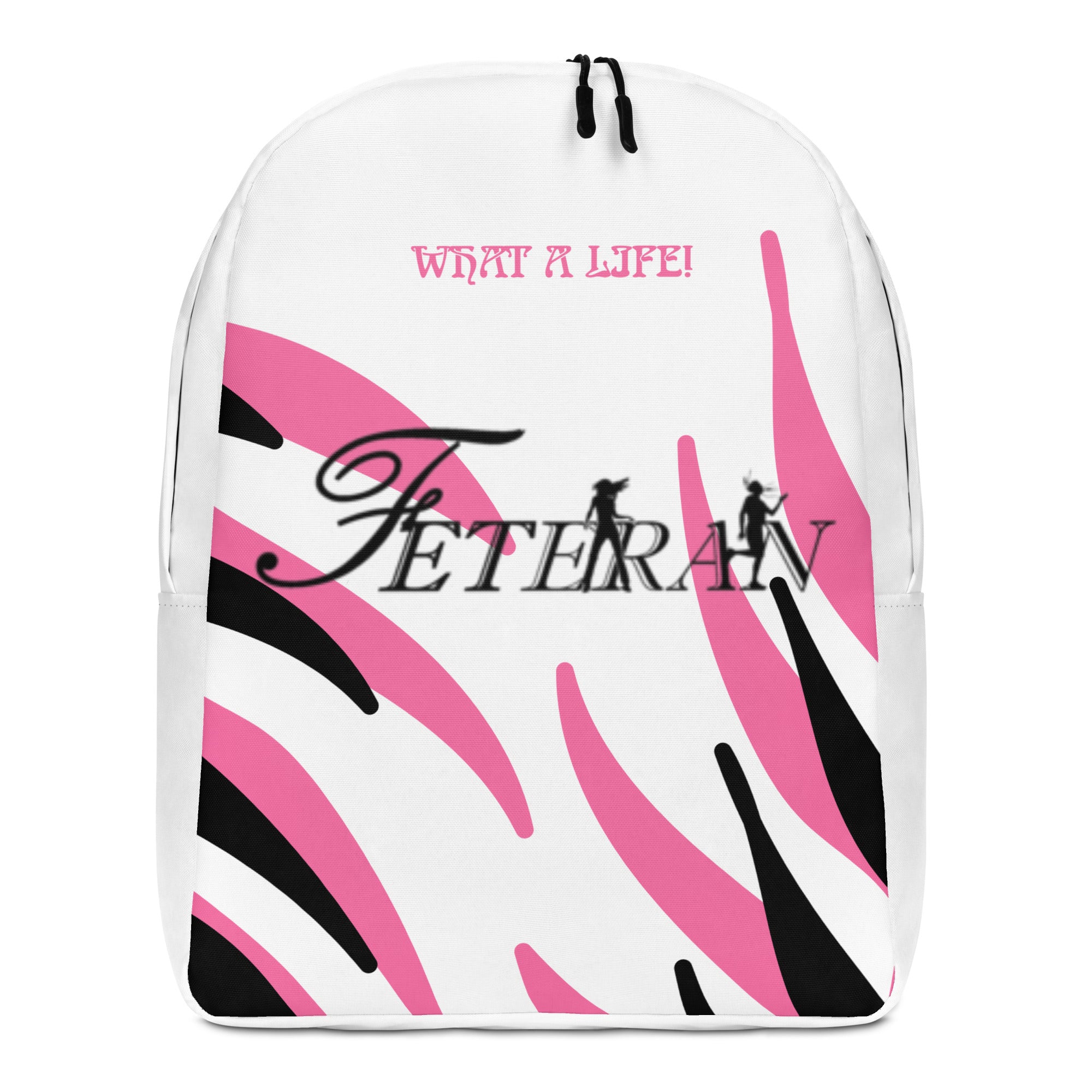Feteran Black & Rose Minimalist Backpack-Fete Massive