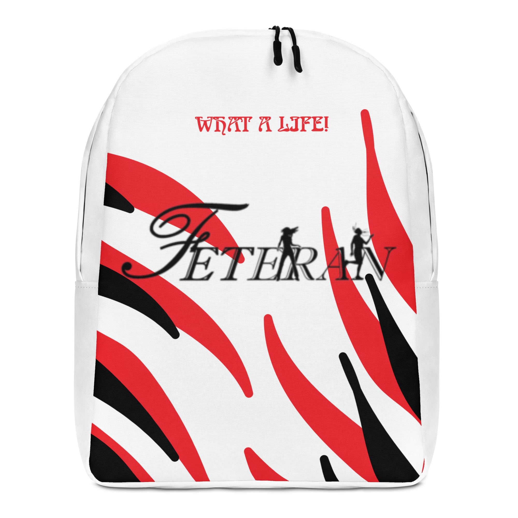 Feteran Black & Red Minimalist Backpack-Fete Massive