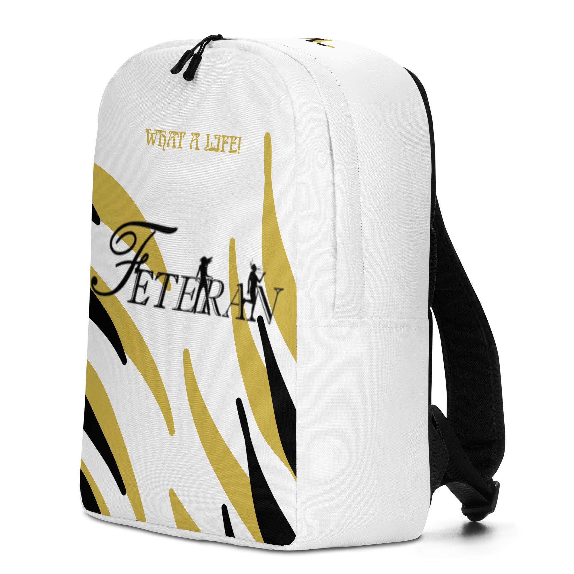 Feteran Black & Gold Minimalist Backpack-Fete Massive